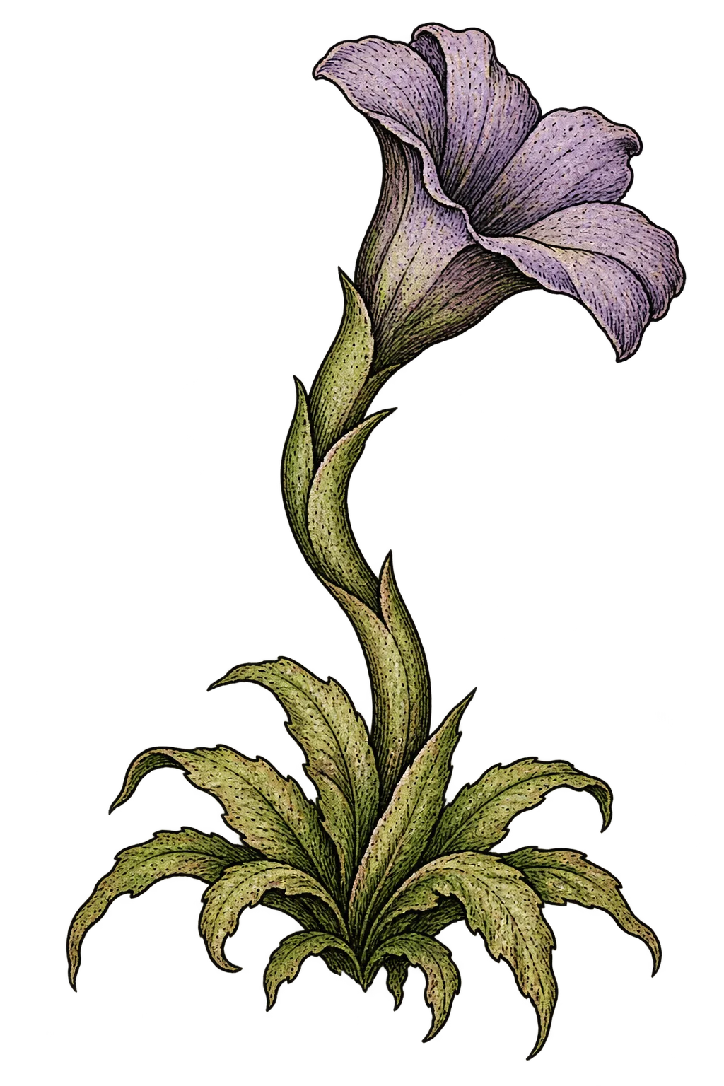 Small violet swamp lily eaten by Aqua in water