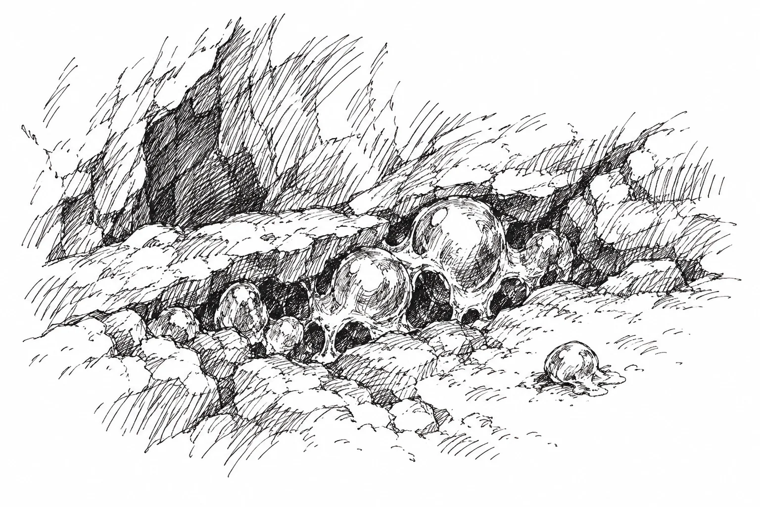 Nectar in an underground vein and one separated portion